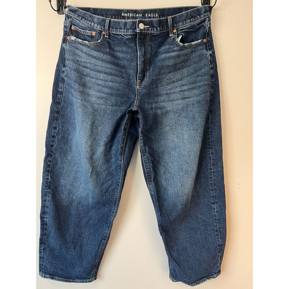 American Eagle Real Good Stretch Jeans Women’s Size 16 Dark/Medium Wash High Ris